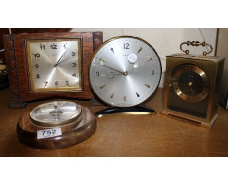 Barometer and Estyma and Fortuna mantel clocks