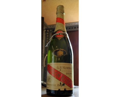 Vintage bottle of G.H.Mumm & Co 1961 champagne