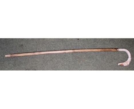 Walking stick with greyhound head handle