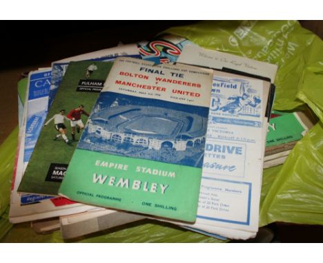 Album of one hundred and twenty eight vintage football programs and loose examples mainly 1960's