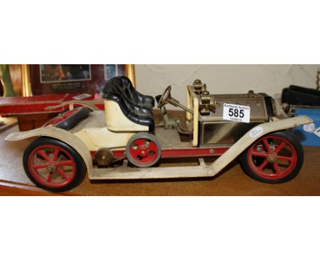 Mamod steam car with label to underside