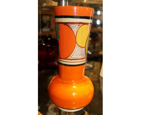 Clarice Cliff 'Melons' vase, 24 x 10cm