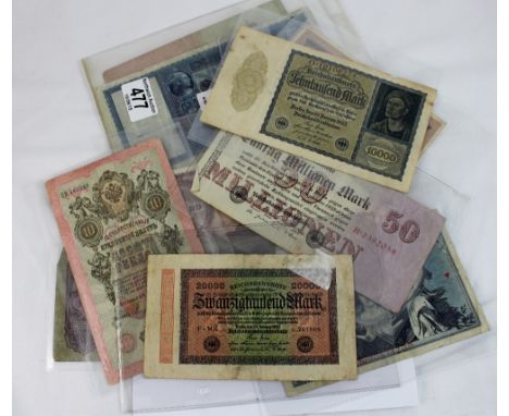 Large selection of vintage world paper money
