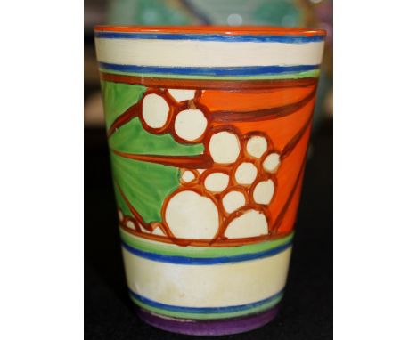 Small Clarice Cliff Broth beaker, 9cm