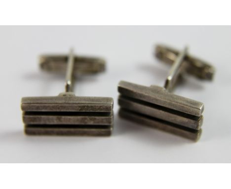 Silver vintage gents cuff links