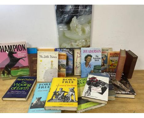 A mixed lot of books including a signed copy of Born Free by Joy Adamson (First Edition 12th Impression), Living Free by the 