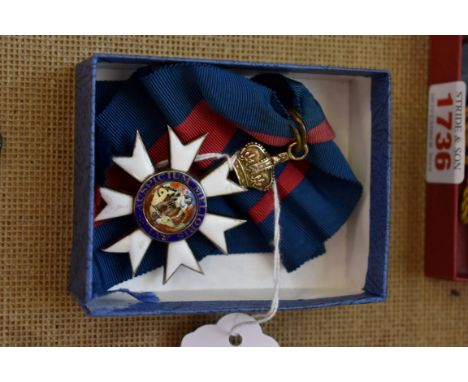 An Order of St Michael &amp; St George (CMG), Companion,&nbsp;silver gilt and enamel neck badge. 