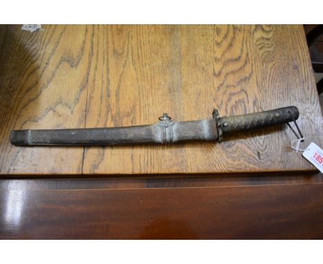 An Imperial Japanese World War II dress tanto and scabbard,&nbsp;26cm blade. 