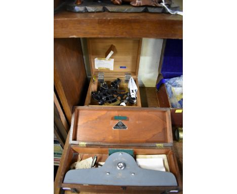 A sextant, by 'F Smith &amp; Son, Southampton', boxed; together with a Watts clinometer, boxed. 