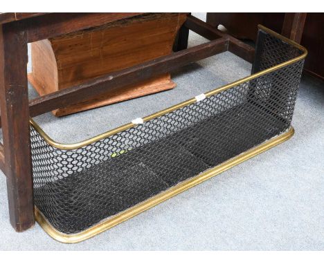 A 19th Century Pierced Brass Nursery Fender, 112 by 30cm by 37cmProvenance: The Selected Contents of Eden Lacy, Lazonby, from