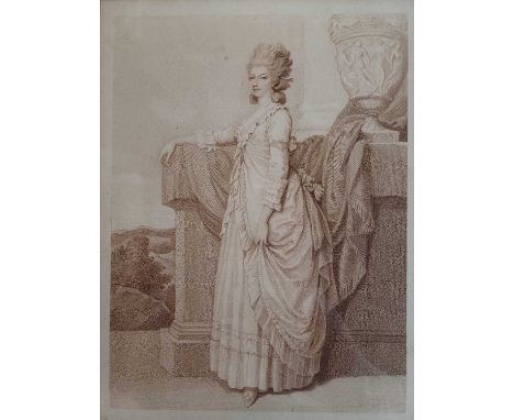After Richard Cosway (1742-1821) Countess of Sefton, Isabella Molyneux Engraving, 26.5cm by 20cm, with Thomas Agnew & Sons an