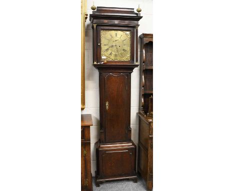 An Oak Cased Eight Day Longcase Clock, the 12.5 Inch dial, signed Walker, Nantwich, with weights and pendulum, 204cm high