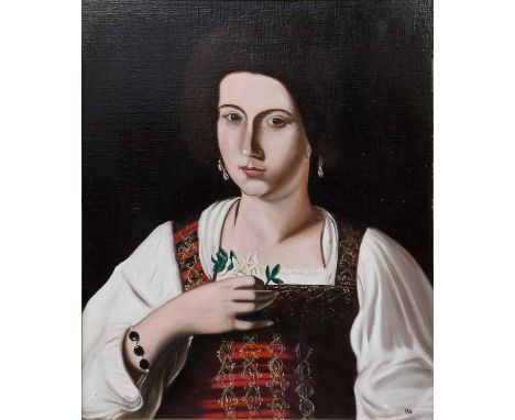 Donald Watson after Caravaggio (1571-1610)Phyllis, the CourtesanOil on board, 58.5cm by 49cm