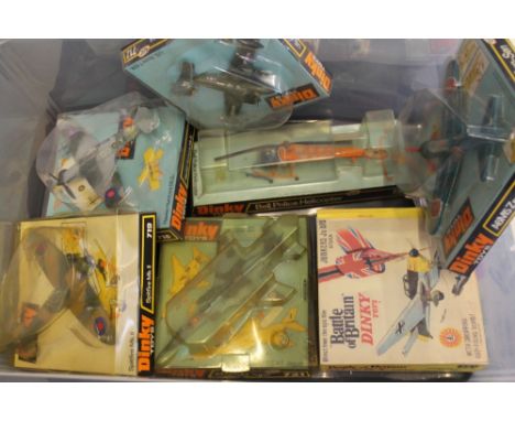 DINKY - 7 boxed aeroplanes to include a US Army T42A, a S.E.P.E.C.A.T. Jaguar, a Hawker Hurricane MKIIc, an A6MS Zero-Sen, a 