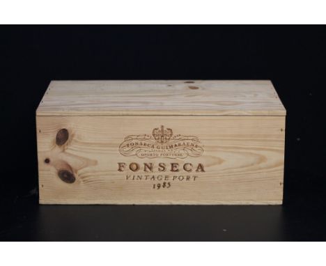 VINTAGE PORT - a sealed crate of 6 bottles of 1985 Fonseca vintage port.