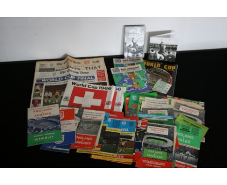 1966 WORLD CUP - ENGLAND - a ticket stub, programme, 2 official souvenir programmes and a Football Monthly, a VHS tape - case