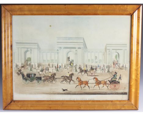 After James Pollard (1792-1867),"The Grand Entrance to Hyde Park",Print on paper, engraved by R & C Rosenberg, published by M