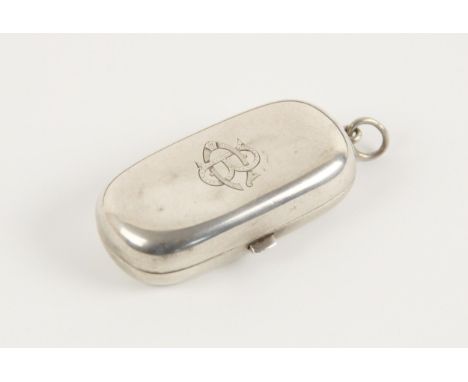 A George V silver double sovereign case, Aaron Lufkin Dennison, Birmingham 1913, of rounded rectangular form, plain polished 