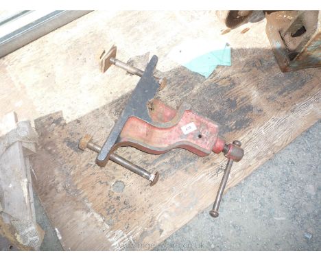 A pipe vice.