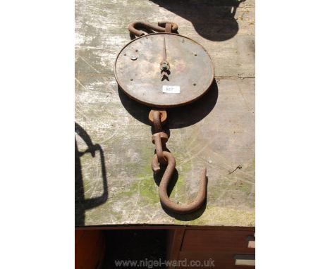 A pair of Salters hanging scales to 100lb.