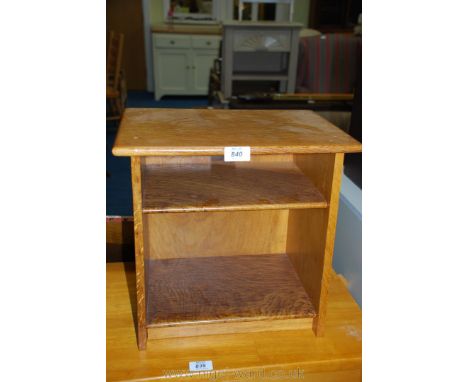 A small two shelf bedside unit, 1' 3" x 1' 2 1/2".