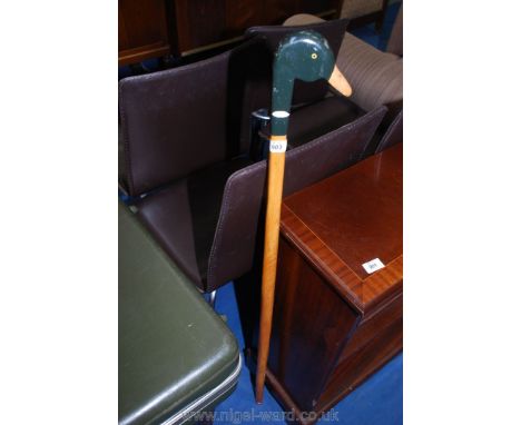 A modern duck walking stick.