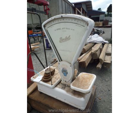 A Berkel white shop scales