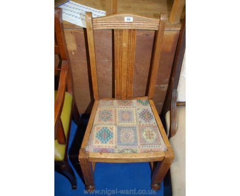A tapestry seated occasional chair.