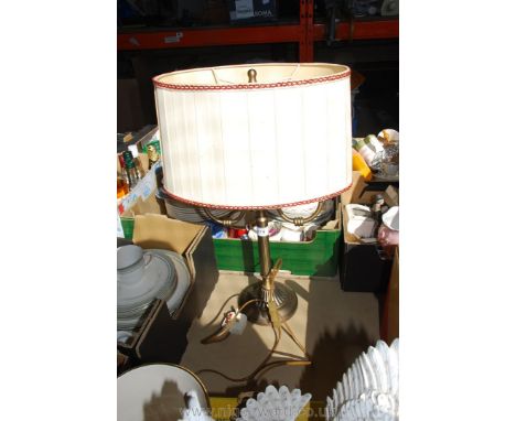 A M&amp;S double light lamp with shades.