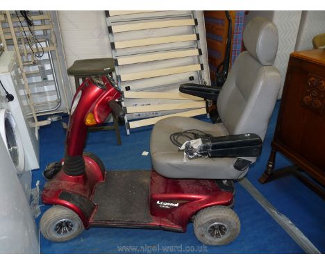 A Legend classic mobility scooter, arm damaged.