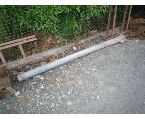 Galvanised gate post
