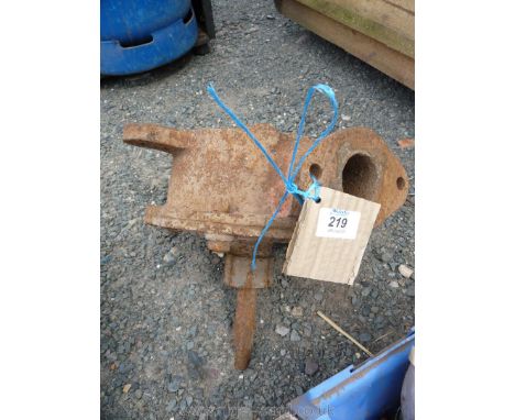 A cast hand semi rotary pump.
