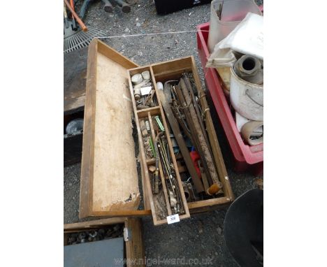 A toolbox and contents, various tools.