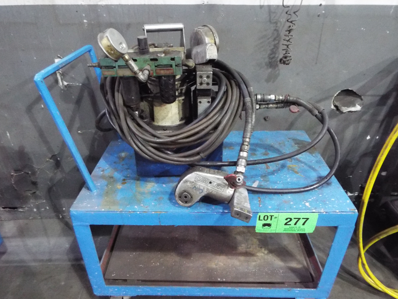 SIMPLEX HYDRAULIC TORQUE WRENCH WITH CART