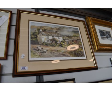 A signed and limited edition print after Judy Boyes, of local interest.