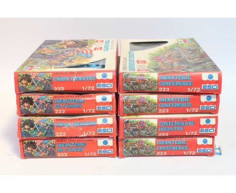 One box containing a quantity of mainly 1:72 scale plastic military vehicle kits and accessories, to include HAT Industries, 