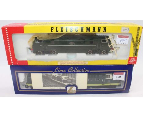 A Lima 00 gauge and a Fleischmann H0 scale diesel locomotive group, to include a Lima limited edition No. 128/550 released, a