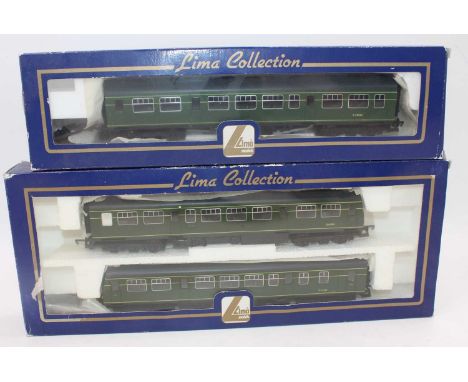 A Lima boxed Class 101 two coach EMU together with matching 3rd passenger coach, both housed in the original window boxes