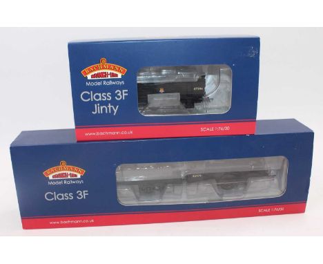 A Bachmann Branchline 00 gauge locomotive group, two examples to include No. 31-625 Class 3F No. 43474 locomotive and tender,