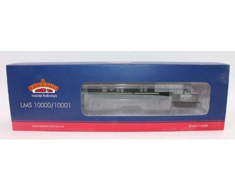 A Bachmann No. 31-996 LMS 10000 BR green eggshell blue waistband diesel locomotive, as issued and housed in the original slid