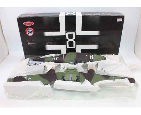 An Admiral Toys Limited 1/18 scale model of an ME262A-1A Mosquito housed in the original plastic packed card box, appears as 