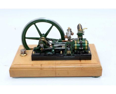 A very well engineered half 1/12 scale model of the Hemingway Kits Ransomes and May Horizontal Steam Engine, to be run on com