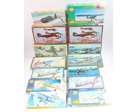 A group of 14 SMER 1:48th scale kits, some boxes are opened but seem complete but not checked for completeness, lot includes 