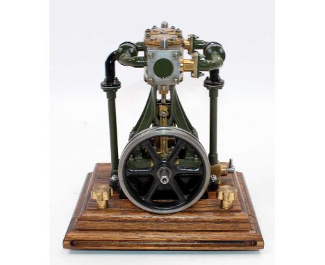 A Stuart Turner D10 Vertical twin-cylinder engine, to be run on compressed air, executed and engineered to a very high standa