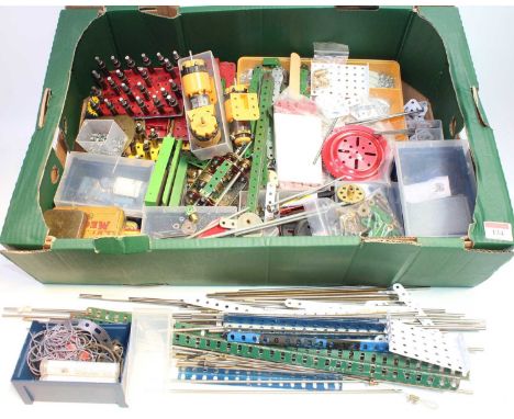 One tray containing a quantity of mixed Meccano and Meccano related construction tools and accessories, to include connecting