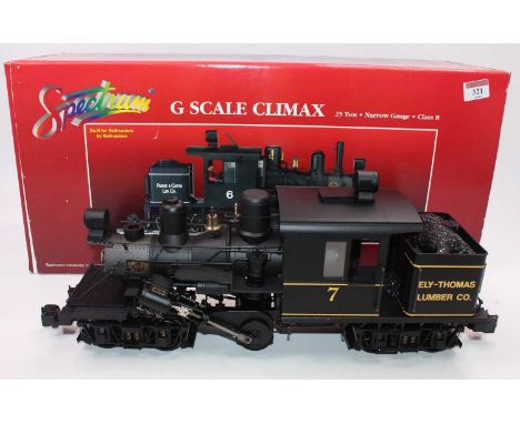 Bachmann Spectrum G gauge 25 ton narrow gauge class B tank loco Ely Thomas Co. no. 7, with instruction and videoCondition rep