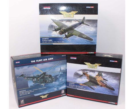 A Corgi Aviation Archive 1/72 scale boxed aircraft group, three examples, all as issued to include Ref. Nos. AA36703, AA33416