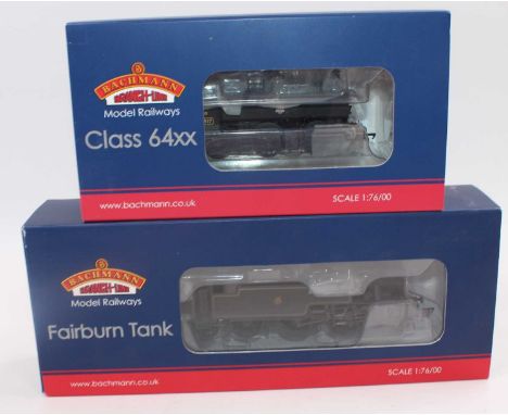 A Bachmann Branchline locomotive boxed group, two examples to include No. 32-881 'Fairburn' 2-6-4 tank loco No. 42105, weathe