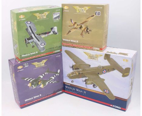 A Corgi Aviation Archive 1/72 scale boxed diecast group, four examples, all as issued to include Ref. Nos. AA36802, AA36302, 