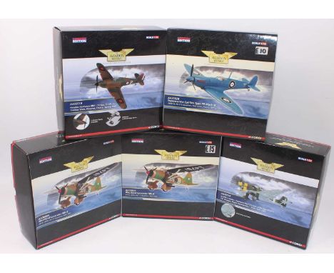 A Corgi Aviation Archive boxed diecast group, all 1/72 scale Ref. Nos. to include 2x AA36805, AA32516, AA31928 and AA32019, a